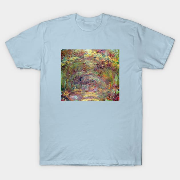 Monet Path Under the Rose Trees T-Shirt by RetroSalt